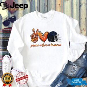 Denver Broncos Football Peace Love Broncos Game Day 2026 shirt