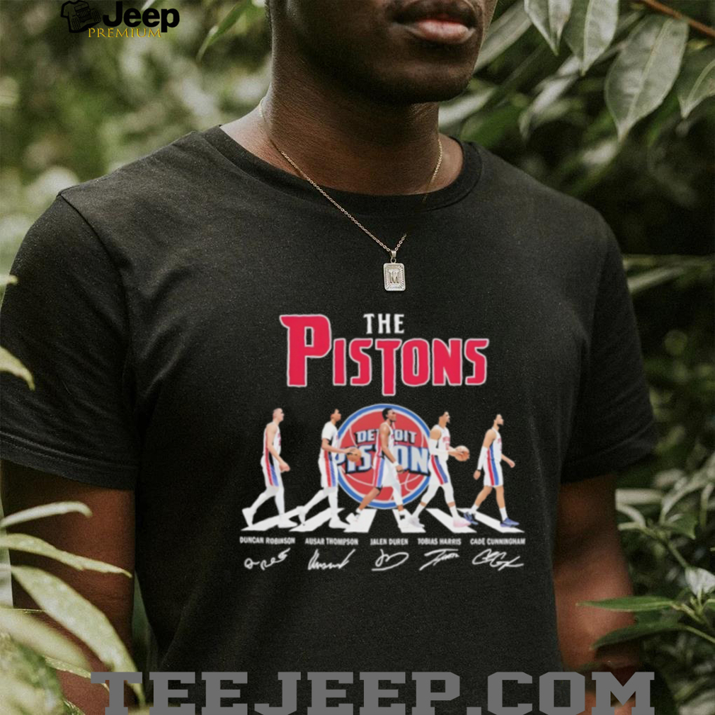 Detroit Pistons Abbey Road Parade Signature Player Roster Basketball T Shirt Detroit Pistons Abbey Road Parade Signature Player Roster Basketball T Shirt