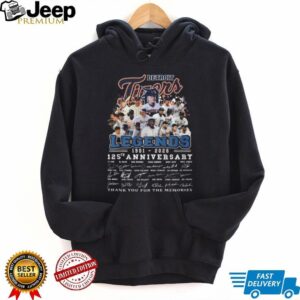 Detroit Tigers 125th Anniversary Legends Signature History T Shirt Detroit Tigers 125th Anniversary Legends Signature History T Shirt