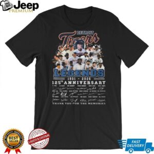 Detroit Tigers 125th Anniversary Legends Signature History T Shirt