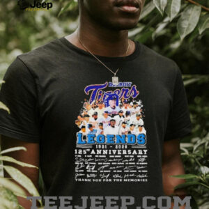 Detroit Tigers Legends 125th Anniversary Signature Roster T Shirt