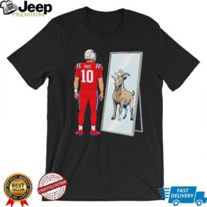 Drake Maye 10 Mirror Goat New England Patriots Football 2026 t shirt Drake Maye 10 Mirror Goat New England Patriots Football 2026 t shirt