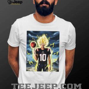 Drake Maye x Son Goku Super Saiyan New England Patriots Super Bowl LIX T Shirt