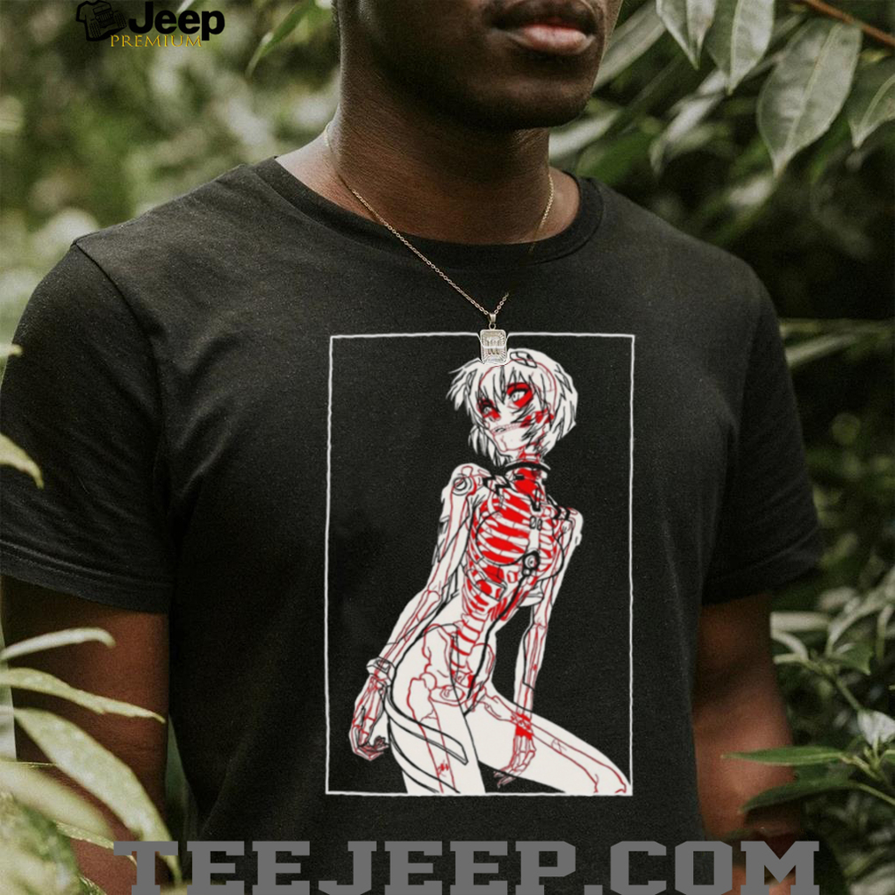 Evangelion Inspired Rei Ayanami X Ray Skeleton Cyberpunk Shirt Evangelion Inspired Rei Ayanami X Ray Skeleton Cyberpunk Shirt