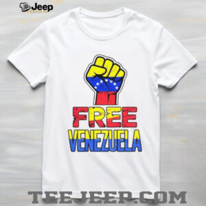 Free Venezuela Venezuela Flag Raised Fist US Strikes shirt