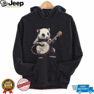 Funny Opossum Playing Banjo T Shirt Folk Music Possum Art Funny Opossum Playing Banjo T Shirt Folk Music Possum Art