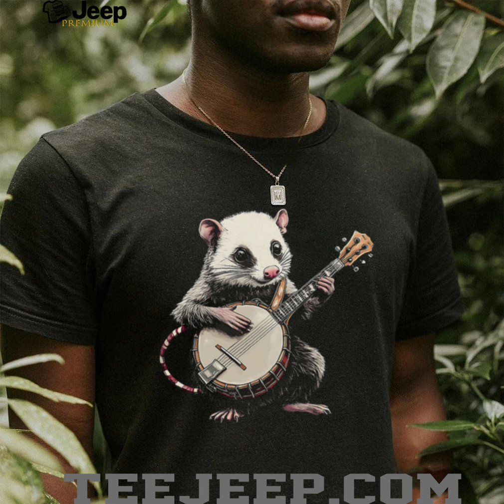 Funny Opossum Playing Banjo T Shirt Folk Music Possum Art Funny Opossum Playing Banjo T Shirt Folk Music Possum Art