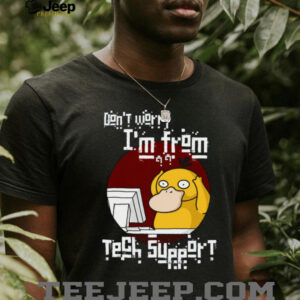 Funny Psyduck Tech Support Glitch Aesthetic Gaming T Shirt