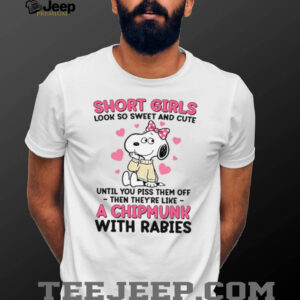 Funny Short Girls Snoopy Belle Chipmunk With Rabies T Shirt
