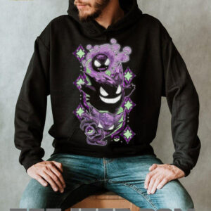 Gengar Evolution Trio Ghost Pokemon Front and Back Print T Shirt