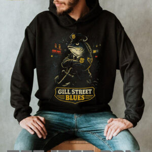Gill Street Blues Funny Police Fish Graphic T Shirt Gill Street Blues Funny Police Fish Graphic T Shirt
