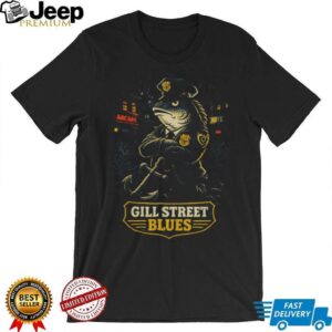 Gill Street Blues Funny Police Fish Graphic T Shirt