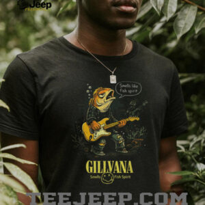 Gillvana Smells Like Fish Spirit Grunge Parody T Shirt