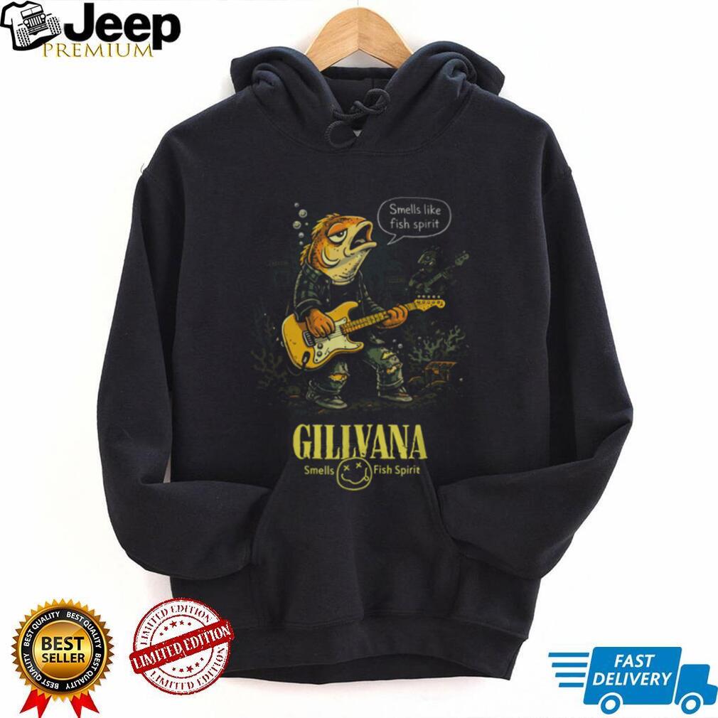 Gillvana Smells Like Fish Spirit Grunge Parody T Shirt Gillvana Smells Like Fish Spirit Grunge Parody T Shirt