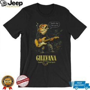 Gillvana Smells Like Fish Spirit Grunge Parody T Shirt