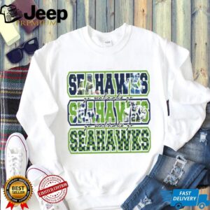 Go Seahawks Retro Typography Graphic Football T Shirt