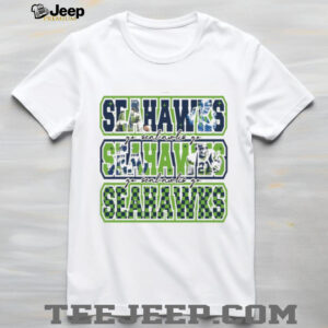 Go Seahawks Retro Typography Graphic Football T Shirt
