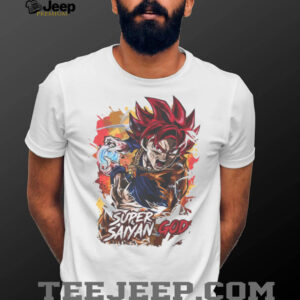 Goku Super Saiyan God Graphic White T Shirt Dragon Ball Z Anime T Shirt Goku Super Saiyan God Graphic White T Shirt Dragon Ball Z Anime T Shirt