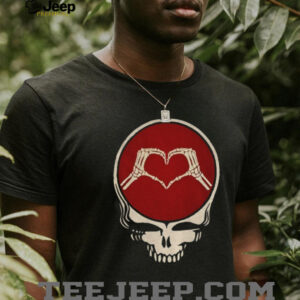 Grateful Dead skull heart hand Valentines Jerry Garcia Bob Weir shirt