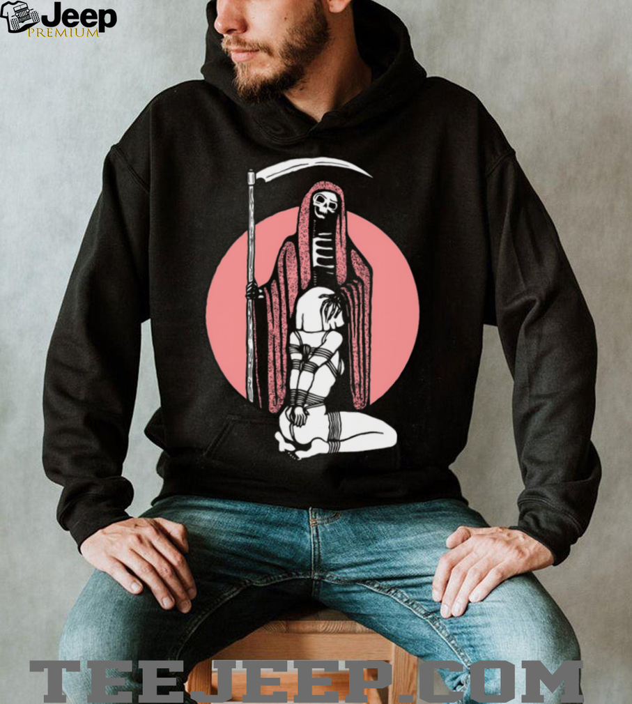 Grim Reaper & Bound Soul Aesthetic Pastel Goth Graphic Tee Grim Reaper & Bound Soul Aesthetic Pastel Goth Graphic Tee