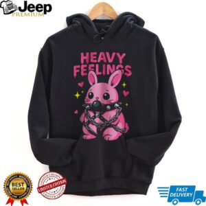 Heavy Feelings Pink Bunny Bondage Pastel Goth Aesthetic Tee