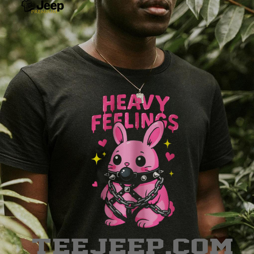 Heavy Feelings Pink Bunny Bondage Pastel Goth Aesthetic Tee Heavy Feelings Pink Bunny Bondage Pastel Goth Aesthetic Tee
