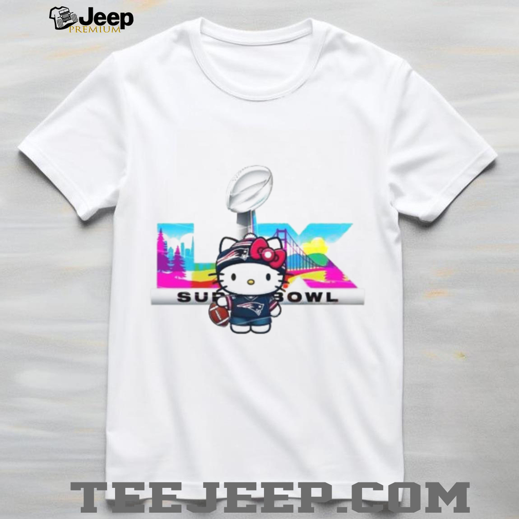 Hello Kitty New England Patriots Super Bowl LIX Fan Art T Shirt Hello Kitty New England Patriots Super Bowl LIX Fan Art T Shirt