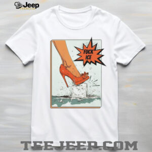 High Heel Crushing Ice Cube Pop Art Comic Style T Shirt