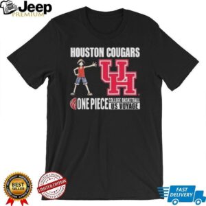 Houston Cougars X One Piece College Basketball US Voyage 2026 Unisex T shirt Houston Cougars X One Piece College Basketball US Voyage 2026 Unisex T shirt