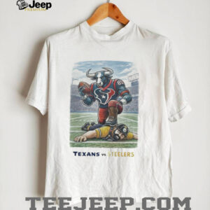 Houston Texans vs Pittsburgh Steelers Bull vs Steel Worker Game Day Graphic T Shirt