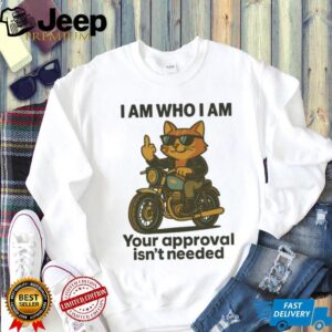 I Am Who I Am Cool Cat On Motorcycle Funny Sweatshirt