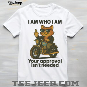 I Am Who I Am Cool Cat On Motorcycle Funny Sweatshirt