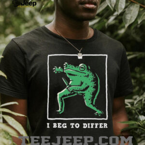 “I Beg To Differ” Knife Wielding Frog Meme Streetwear Graphic Tee