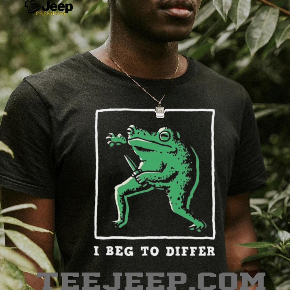 “I Beg To Differ” Knife Wielding Frog Meme Streetwear Graphic Tee “I Beg To Differ” Knife Wielding Frog Meme Streetwear Graphic Tee