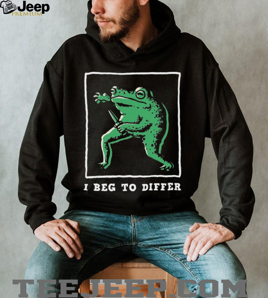 “I Beg To Differ” Knife Wielding Frog Meme Streetwear Graphic Tee “I Beg To Differ” Knife Wielding Frog Meme Streetwear Graphic Tee