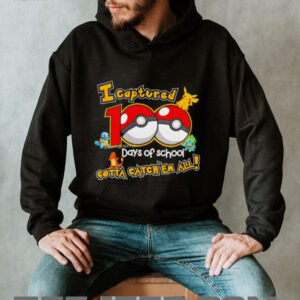 I Captured 100 Days of School Gotta Catch 'Em All Pokemon Inspired Tee