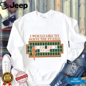 “I Would Like To Solve The Puzzle” Funny Wheel of Fortune Meme T Shirt