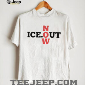 ICE OUT NOW Red and Black Typography Minimalist Graphic Tee
