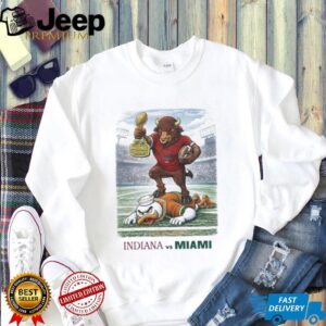 Indiana Hoosiers Bison vs Miami Hurricanes 2026 National Champs Football T Shirt