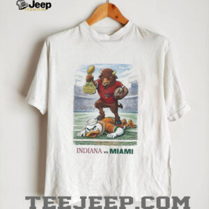 Indiana Hoosiers Bison vs Miami Hurricanes 2026 National Champs Football T Shirt