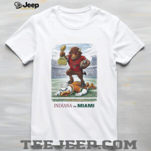Indiana Hoosiers Bison vs Miami Hurricanes 2026 National Champs Football T Shirt