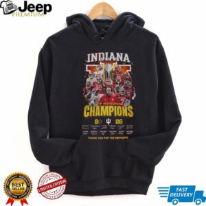 Indiana Hoosiers Football CFP National Champions 2026 Thank You For The Memories signatures shirt