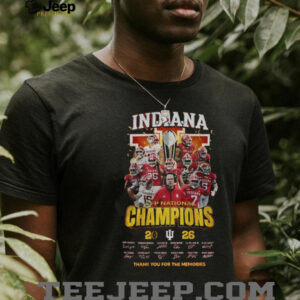 Indiana Hoosiers Football CFP National Champions 2026 Thank You For The Memories signatures shirt