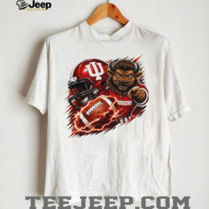 Indiana Hoosiers Football Crimson Red Helmet Bison Mascot Lightning National Champions shirt Indiana Hoosiers Football Crimson Red Helmet Bison Mascot Lightning National Champions shirt