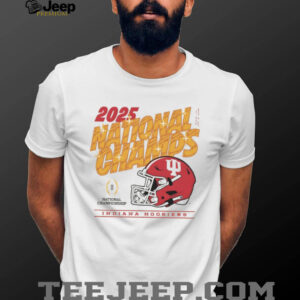 Indiana Hoosiers Football helmet 2025 CFP National Champs gold shirt