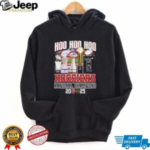 Indiana Hoosiers Hoo Hoo Hoo National Champions 2025 Trophy T Shirt Indiana Hoosiers Hoo Hoo Hoo National Champions 2025 Trophy T Shirt
