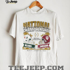Indiana Hoosiers & Miami Hurricanes CFP National Championship Matchup Helmet Shirt