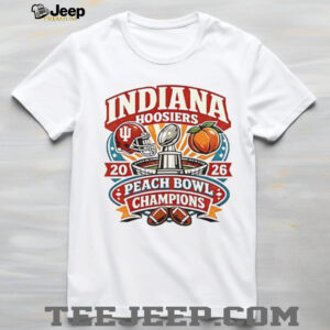 Indiana Hoosiers Peach Bowl Champions 2026 trophy logo retro shirt Indiana Hoosiers Peach Bowl Champions 2026 trophy logo retro shirt