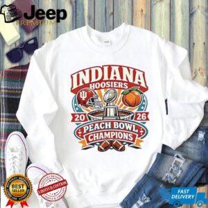 Indiana Hoosiers Peach Bowl Champions 2026 trophy logo retro shirt