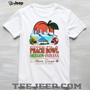 Indiana Hoosiers Peach Bowl Stadium Match Up Oregon vs Indiana Jan 9 shirt